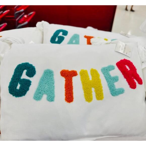 Gather Decorative Pillow – Colorful Fall Accent Cushion with Tassels - Picture 3 of 4